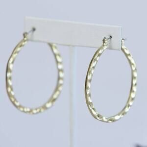 Dee Dee Hammered Hoop Earrings Gold tone